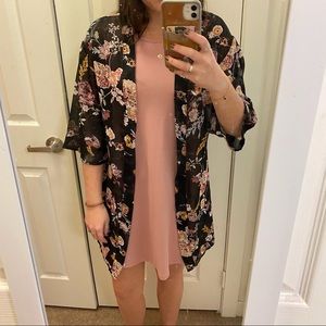 Pink dress and kimono set